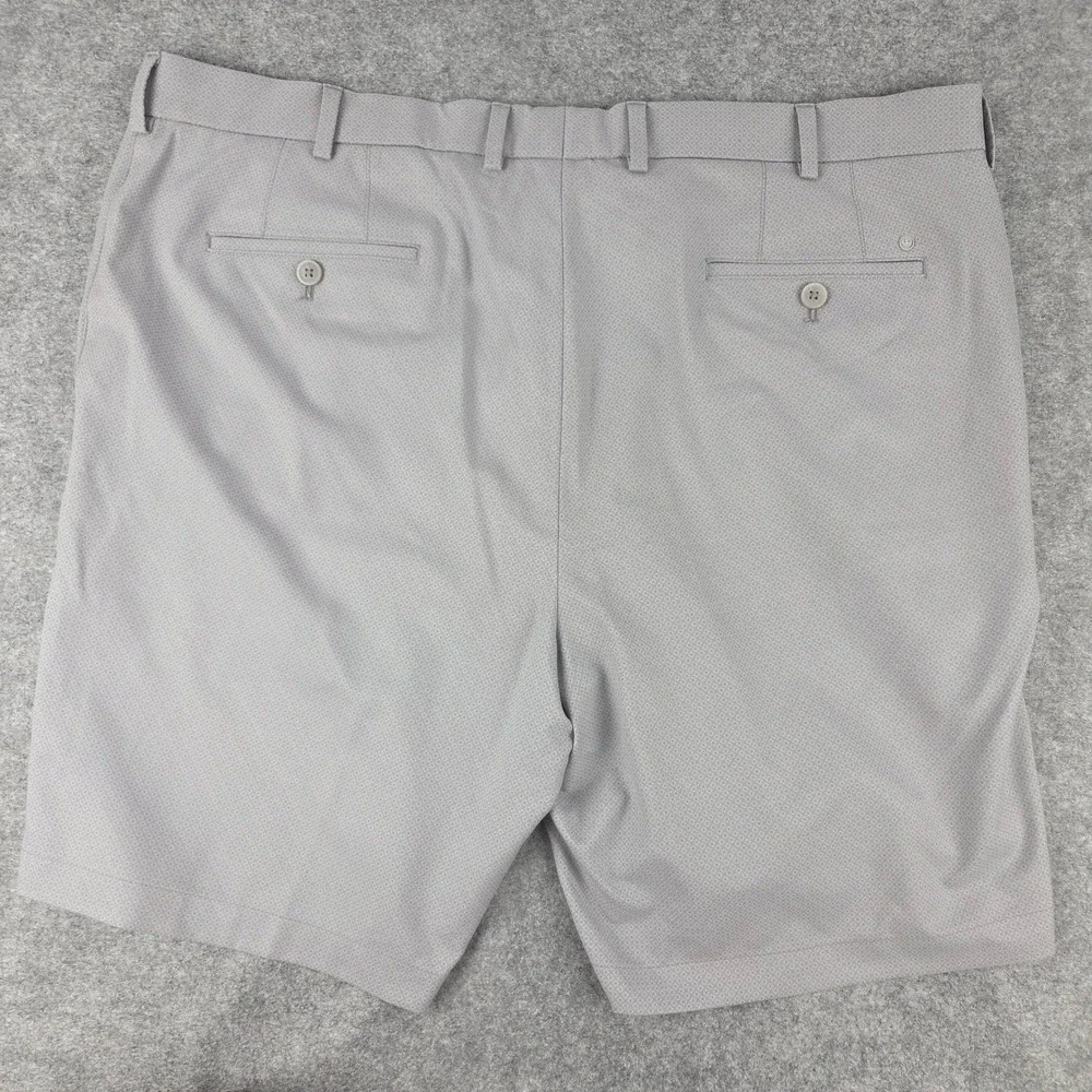 Peter Millar Salem Classic Fit Golf Shorts Mens 40 Grey Performance Geometric